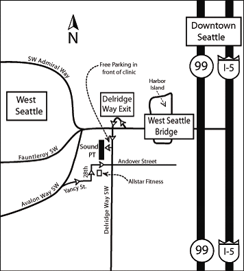 map to Sound Physical Therapy